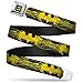 Buckle-Down Seatbelt Belt - Batman Shield C/U Sketch Black/Yellow - 1.5