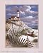 Lighthouse with Deserted Canoe Art Poster PRINT T.C. Chiu 8x10