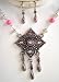 Native American Style Pink Stones Necklace Earrings Set picture