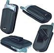 Black Cellet Premium Pouch with Rotating Belt Clip for Palm Treo 600, 650, 700w, 700wx, & 700p