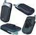 Black Cellet Premium Pouch with Rotating Belt Clip for Palm Treo 600, 650, 700w, 700wx, & 700p