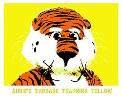 Auburn Painting - Aubie Yearning Yardage Yellow