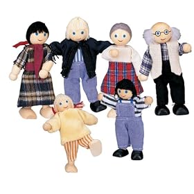 Maxim 6 Pc Family Dolls Caucasian