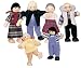 Maxim 6 Pc Family Dolls Caucasian