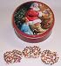 Gourmet Food : Scott's Cakes 1 lb. White Chocolate Covered Pretzel with Chocolate Chips & Jimmies in a Santa Tin