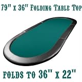 Texas Hold'em Poker Padded Table Top (Green) (3H x 79W x 36D)