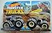 Hot Wheels MONSTER TRUCKS DEMOLITION DOUBLES MEGA WREX VS LEOPARD SHARK GIANT WHEELS