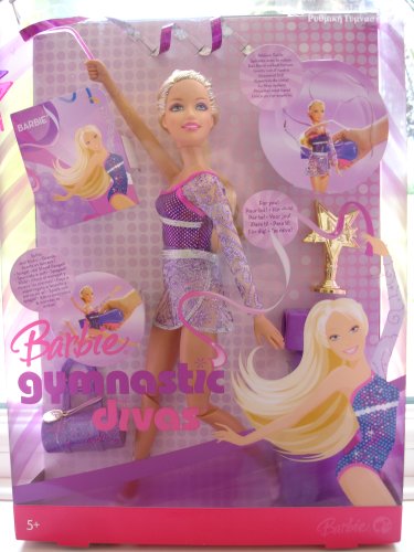 Childrens Toyshop  Toys : Barbie Doll Gymnastic Diva - Twirl Team Toy