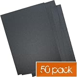 Buy (50 pk) Wet Dry Sandpaper 5.5 x 9 -1200- Used for Iron, Non-Ferrous Metals, Alloy...