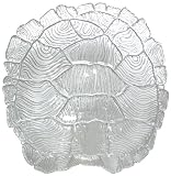Clear Glass Turtle Shell Extra Large Bowl 19"x18"x4" H