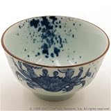 RSVP Crab Design Porcelain 4-1/2 (8 oz.) Rice Bowl