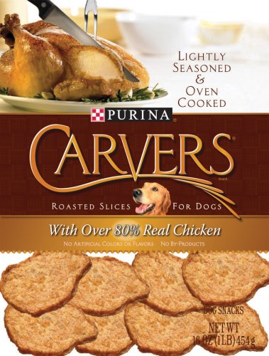 Carvers Roasted Slices for Dogs, Chicken, 16-Ounce Bags (Pack of 2)