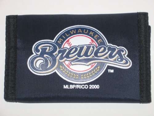 MILWAUKEE BREWERS Team Logo Tri-Fold NYLON WALLET