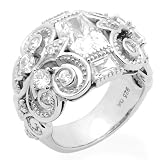 Sterling Silver Engagement Ring Wedding Ring 2ctw Cubic Zirconia Designer