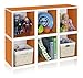 Way Basics Eco Stackable Storage Cube Plus, Cubby Organizer (Tool-Free Assembly and Uniquely Crafted from Sustainable Non Toxic zBoard Paperboard), Orange