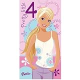 Review Heroes for Kids  / Barbie Birthday Card Age 4 Size 125 x 234mm