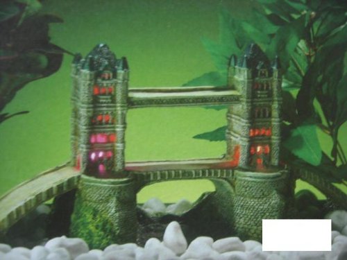 Europet Bernina 234-222317 Light- Deko Aquarien-Dekoration Tower-Bridge 32.5 x 11.3 x 16.5 cm
