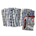 Men's 12-pack Plaid Woven Boxer Shorts with Front Button