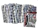Men's 12-pack Plaid Woven Boxer Shorts with Front Button