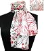 Scarf Black Red White Multi Flower Neckerchief 13"x60"