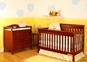Athena Alice 4-in-1 Crib & Grace I 3 Drawers Changing Table Set (Cherry)
