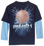 And 1 Boys 2-7 Long Sleeve Slider,Navy,7