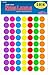 Pack of 2016 1-inch Diameter Round Color Coding Dot Labels, 7 Bright Neon Colors, 8 1/2