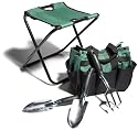 Strathwood 3-Piece Garden Tool Set with Folding Seat #GS004
