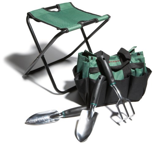 Strathwood 3-Piece Garden Tool Set with Folding Seat #GS004
