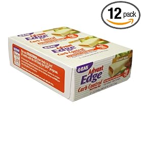 EAS AdvantEdge Carb Control Nutrition Bar,  Carmel Apple  12 Bars