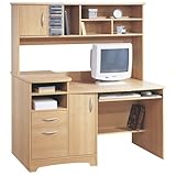 Contemporary Style Sweet Maple Finish Computer Center
