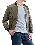 MATTHEW BROWNEE ブルゾン MA-1 ミリタリー ジャンパー メンズ (日本サイズM(L), カーキ)