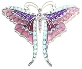 BUTTERFLY STONE & ENAMEL BROOCH