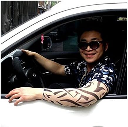 Tattoo Arm Sleeves Tribal Light Fashion UV Cut Arm Sleeves Free Size
