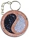 Ying Yang Keychain In Clear Quartz