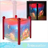 from Trousellier Elmer the Elephant Magic Lantern Revolving Night Light with Red Frame