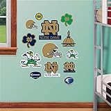NCAA Notre Dame Leprechaun Teammate Logo Fathead,12-Inch by 10-Inch,Blue