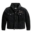 Harley-Davidson&reg; Men's Road Warrior 3-in-1 Canvas Jacket. Removable hooded vest. 98424-09VM