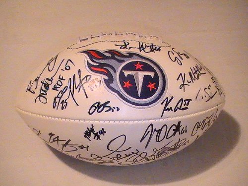 2011 Tennessee Titans Team Signed Autographed Full Size Football Chris Johnson Coa + Hologram