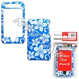 Apple iPhone 3G Blue Hawaii Design Snap-On Case Cover With Screen Protector
