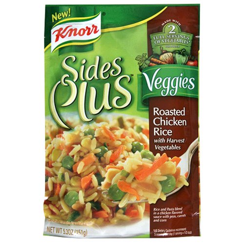 Knorr Sides Plus Veggies, Roasted Chicken Rice with Harvest Vegetables, 5.3-Ounce Pouches... by Knorr