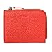MEKU Womens Togo Leather Card Case Wallets Money Organizers Small Purse with Zipper Cash Holders for Lady (Red)