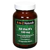 A to Z Naturals All The B's,100 mg, Vegetarian Tablets, 90 tablets