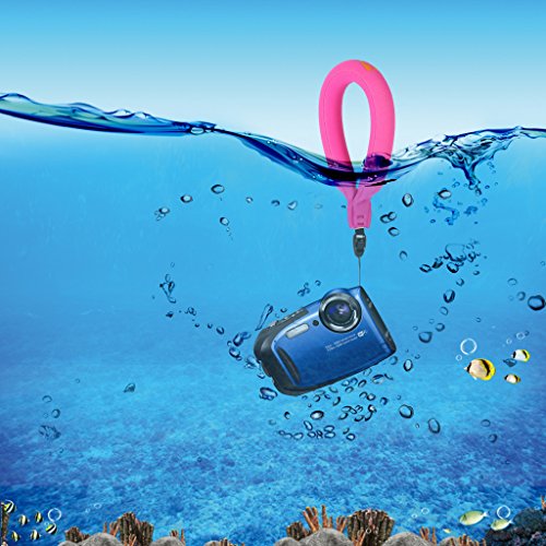 Mixbrix® Waterproof Camera Float (2-pack pink) Floating Camera Wrist Strap for Your Underwater Camera - Compatible with GoPro, Panasonic Lumix, Nikon COOLPIX AW110, Canon PowerShot D20, Fujifilm FinePix, Olympus Tough, Marine Binoculars, Camcorders Float the Case Around Your Wrist and Save Your Device from Sinking - 1 Year Warranty