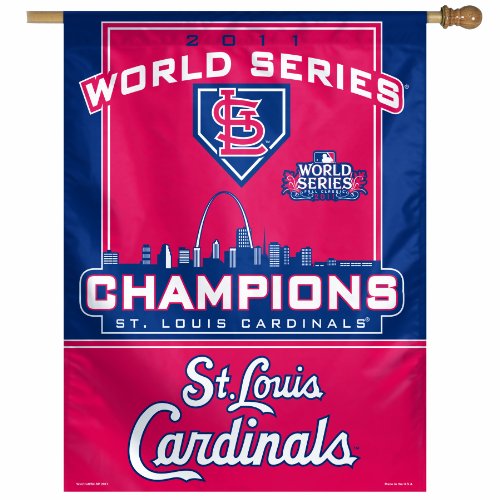 MLB St. Louis Cardinals 2011 World Series Champions 27-by-37 Inch Vertical Flag