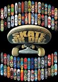 Skate or Die! (Skateboard Collection) Art Poster Print - 24' X 36'