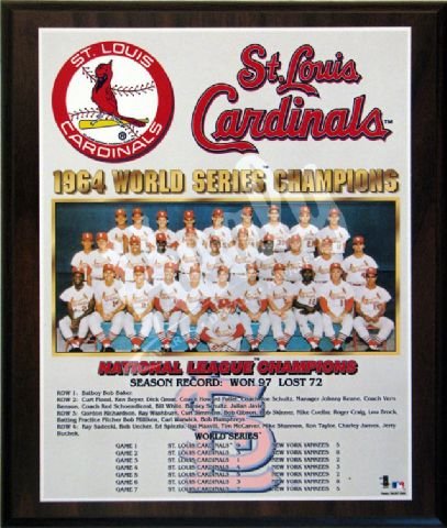 St. Louis Cardinals Healy Plaque-1964