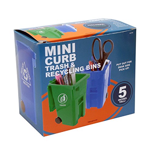 Pencil Mini Trash Recycle Bin Can Cup Holder Pen Desk Office Organizer