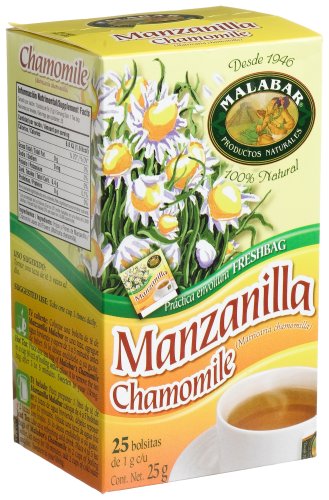 Malabar Manzanilla Chamomile Tea, 25-Count Teabags (Pack of 12) by Malabar