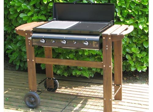SOMAGIC - barbecue gaz missouri sur chariot bois
